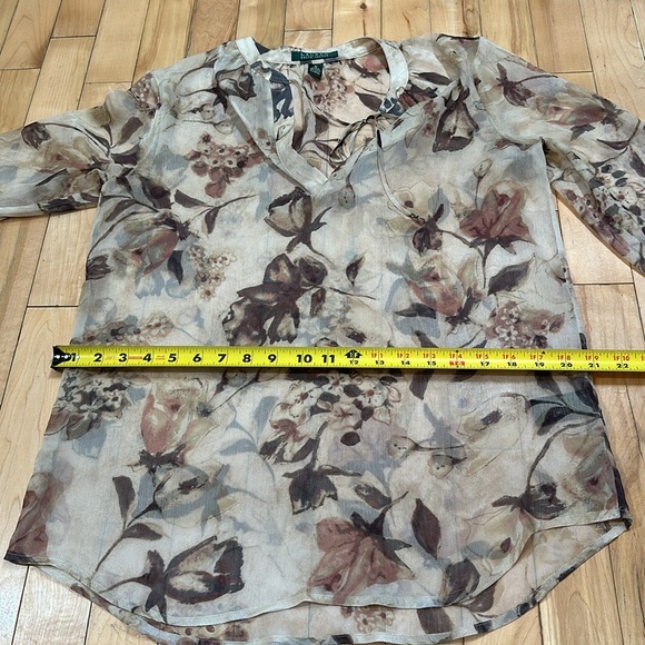Ralph Lauren Sheer Floral Blouse - Picture 6 of 6